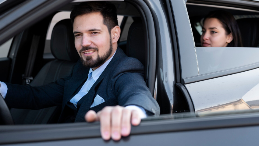 Private car service driving from San Diego to Palm Springs